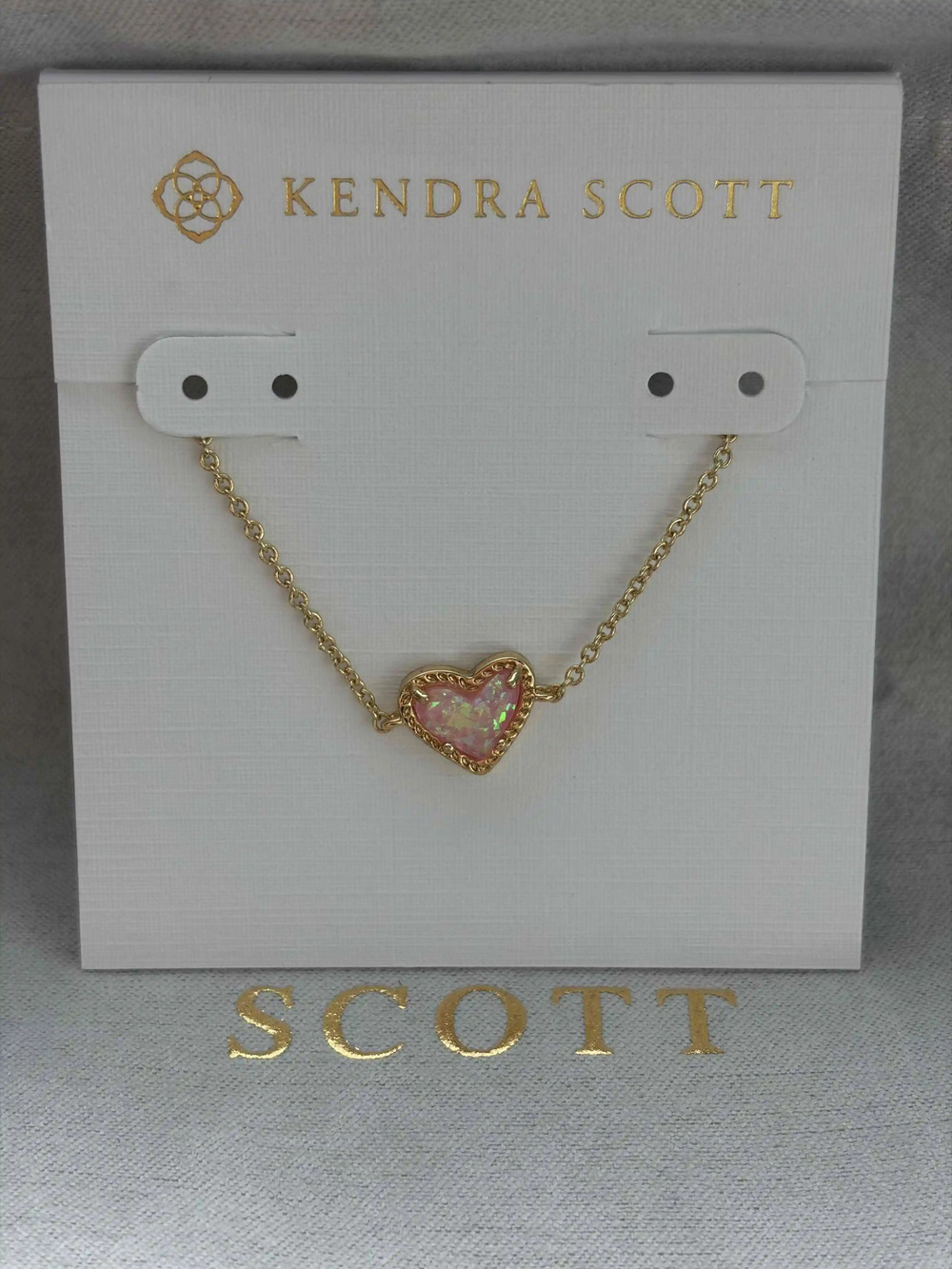 Kendra Scott Pink Heart Pendant Necklace